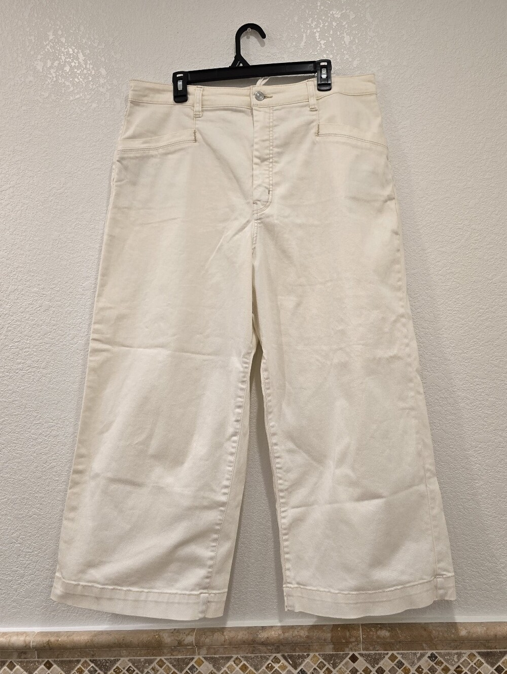 We The Free Wide Leg Crop Pants Cream Size 35
